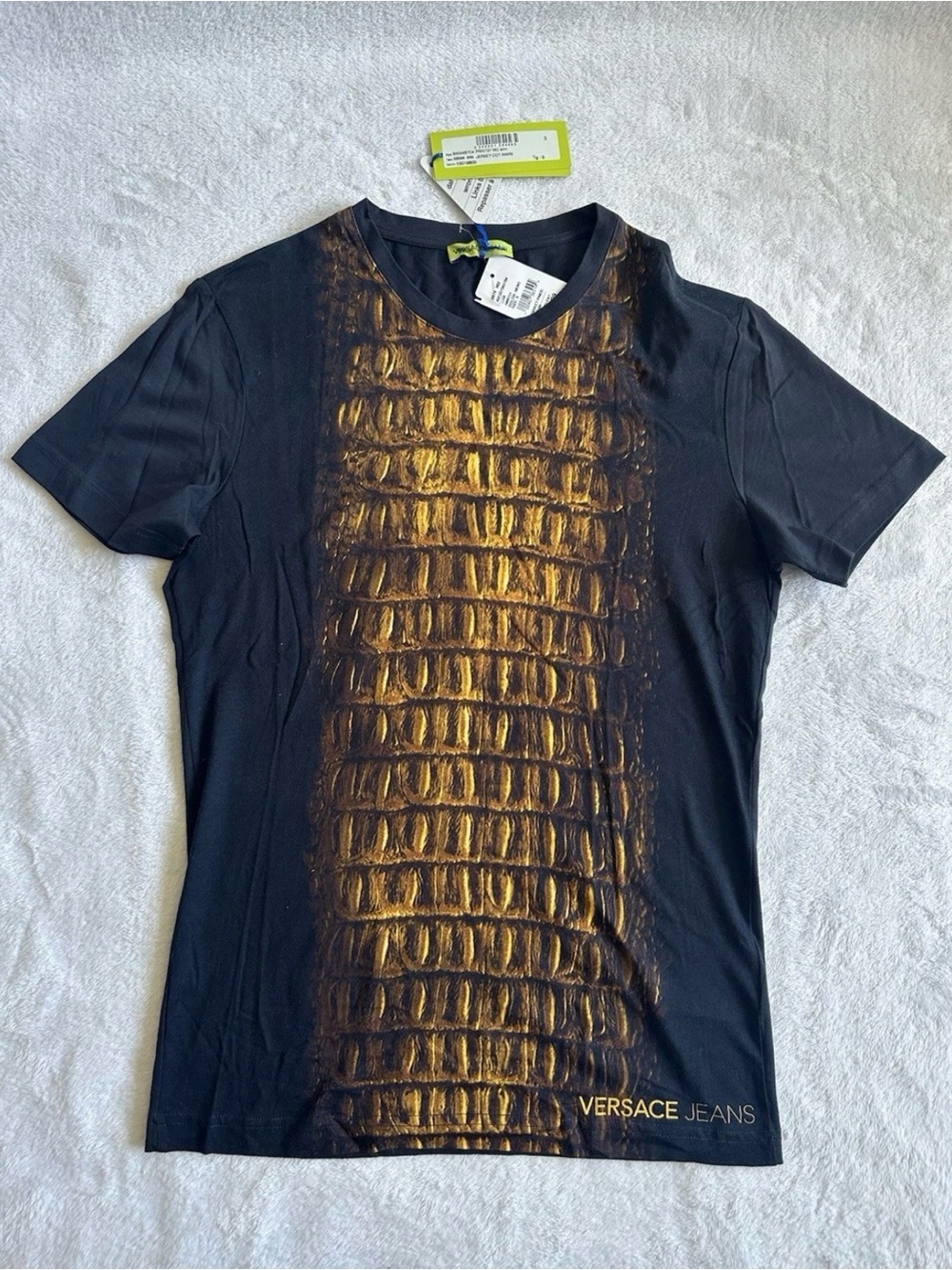Versace Jeans Couture Mars Graphic T-Shirt Black Gold Small S NWT